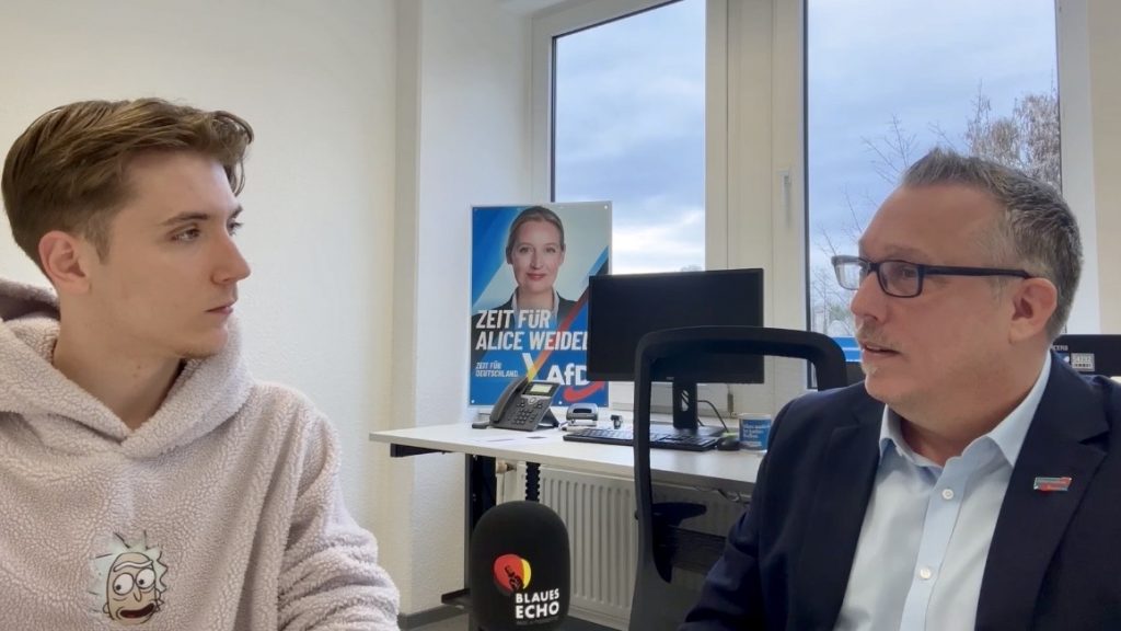 Maurice Vision im Interview mit Tim Görtz dem Fraktionsvorsitzende der AfD in Kleve