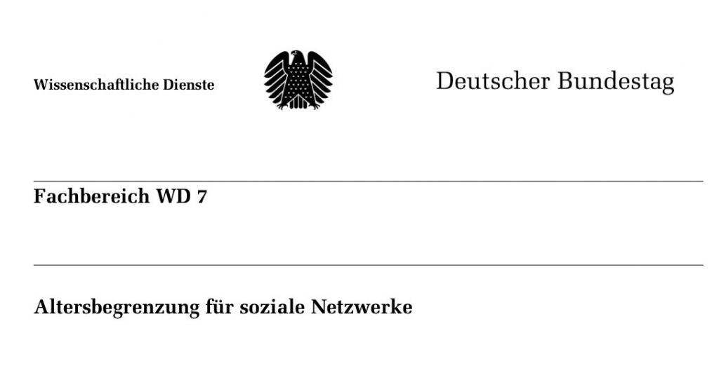 Altersbegrenzung für die Nutzung sozialer Netzwerke