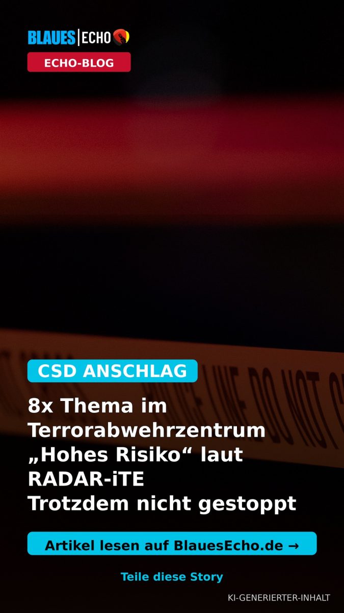 CSD Anschlag – Story-Grafik von Blaues Echo